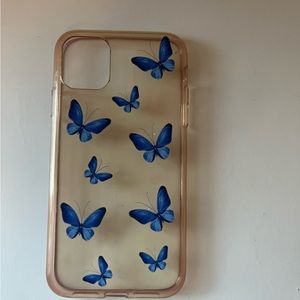 iPhone, 11 blue butterfly phone case